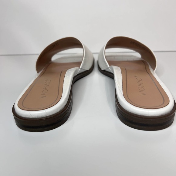 Vionic Citrine Demi Slide Sandal in White Leather Size 6 - Picture 6 of 10